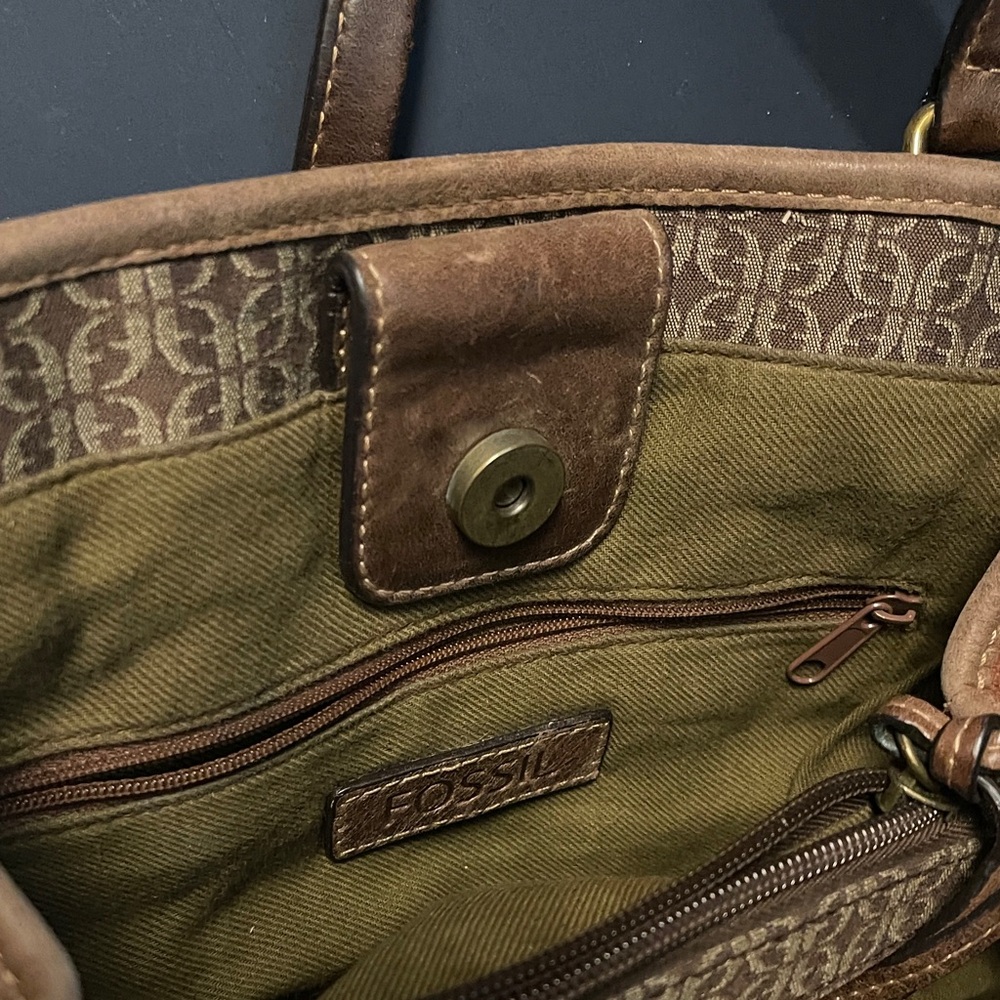 Fossil Patchwork Leather Shoulder Bag - image 5